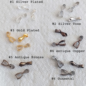 Assorted Ice Pick Pinch Bails 20mm x 7mm Jewelry Findings AIPPB20MM-10TD1