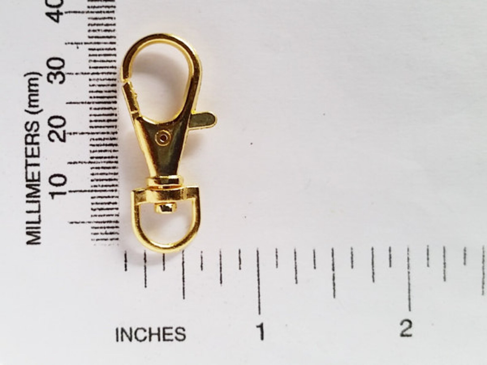 5 Gold Plated Lobster Clasp Swivel Key Ring 37mm X 16mm Etsy