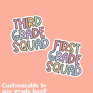 Teacher Grade Level Squad Sticker | Custom Teacher Sticker | Personalized Teacher Sticker | Teacher Gift | Teacher Appreciation