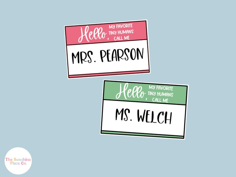 Personalized Teacher Name Tag Sticker Teacher Sticker Teacher