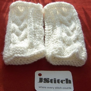 Calentadores de muñeca, Calentadores de muñeca de punto a mano, Guantes sin dedos, Mitones, Calentadores de manos, Mano de punto mitones, Tejido a mano, Tejido a mano, Mittens