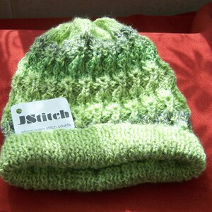 Ladies hat, hand knitted hat,  ski hat, winter hat, slouch hat, beanie