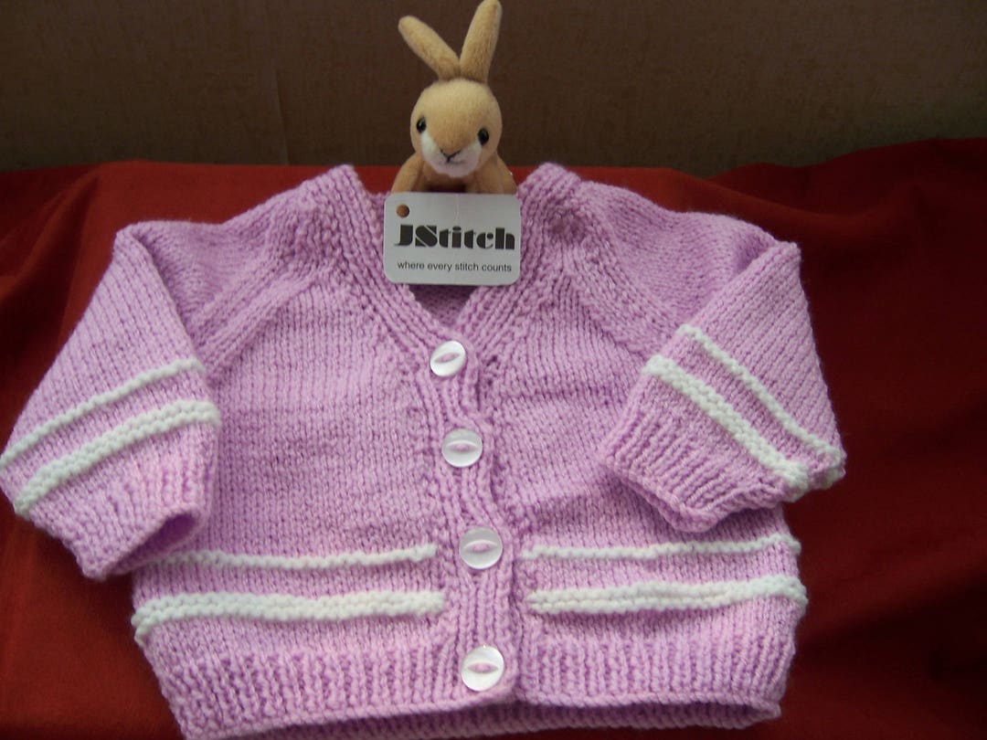 Knitted Baby Cardigan Hand Knitted Baby Cardigan Hand Etsy