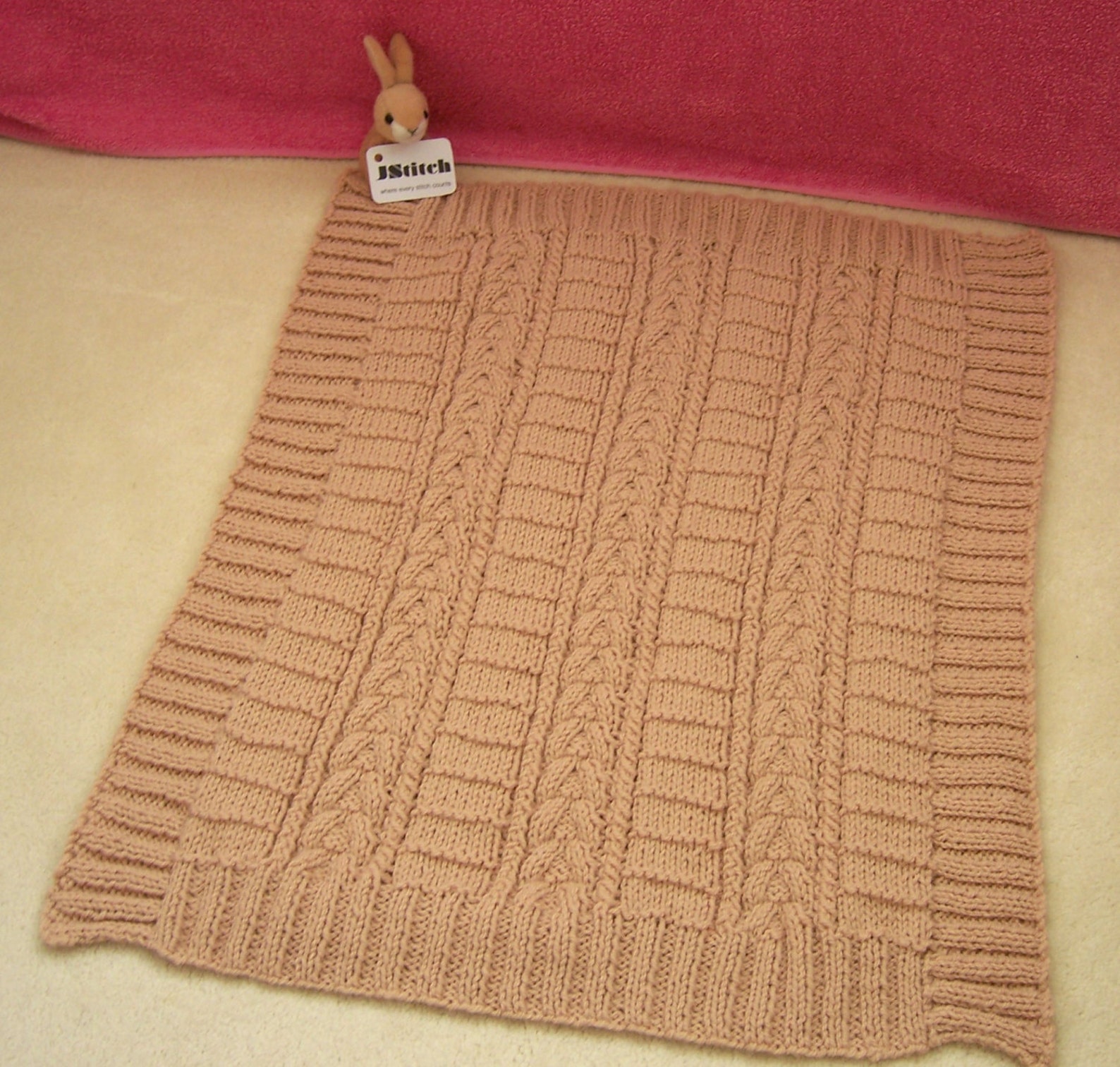 Baby Blanket, Hand Knitted Baby Blanket, Knitted Baby Blanket, Wool