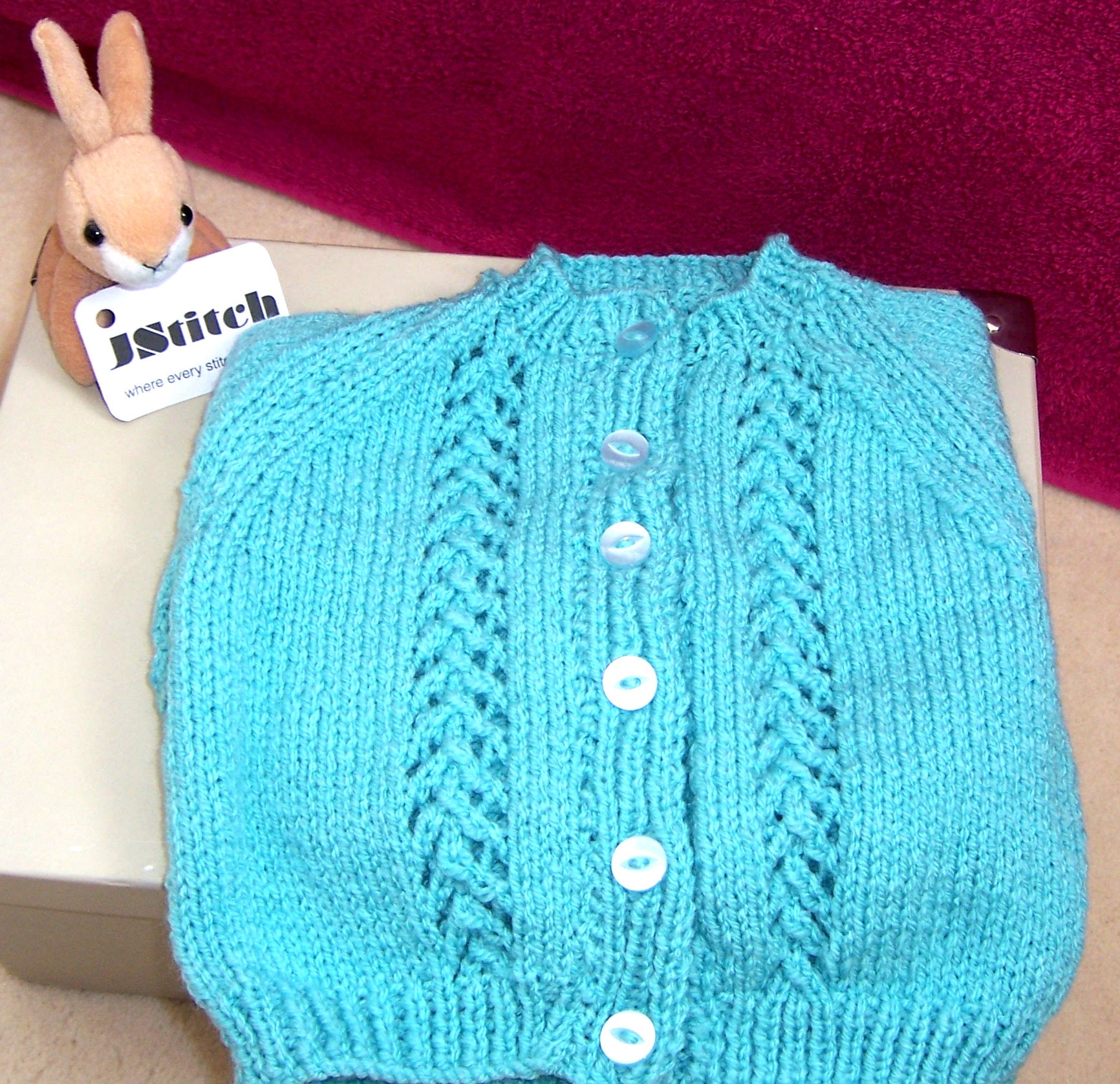 Hand Knitted Cardigan Hand Knitted Set Round Neck Cardigan Etsy UK