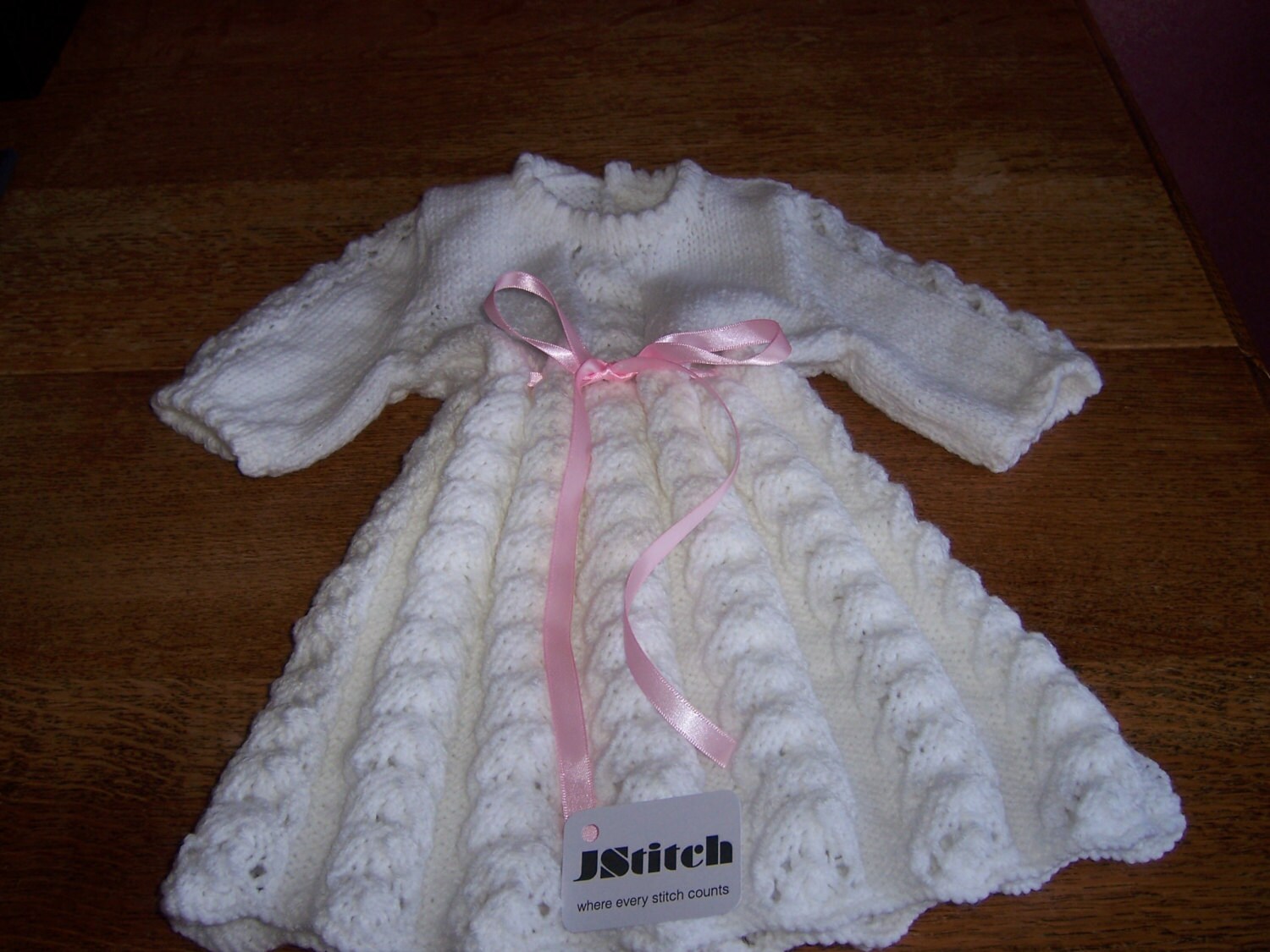 Christening Gown, Hand Knitted Christening Gown, Christening Robe