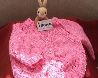 Babys Kleidung, handgestrickte Babys Strickjacke, von Hand gemacht, von Hand gestrickt, Hnad stricken, Babys Pullover, Baby Mädchen Strickjacke