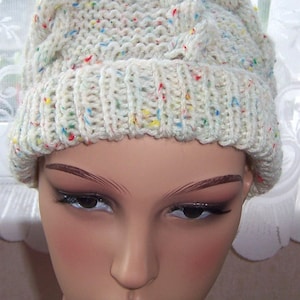 Knitted hat, Ladies Hat, Hand knitted hat, Cable hat, Slouch hat, Beanie, Hand knitted winter hat, Secret Santa,