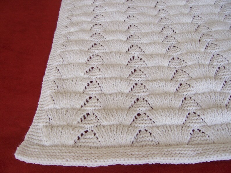 Knitted Blanket, Baby Blanket, Hand Knitted Baby Blanket, Reversible