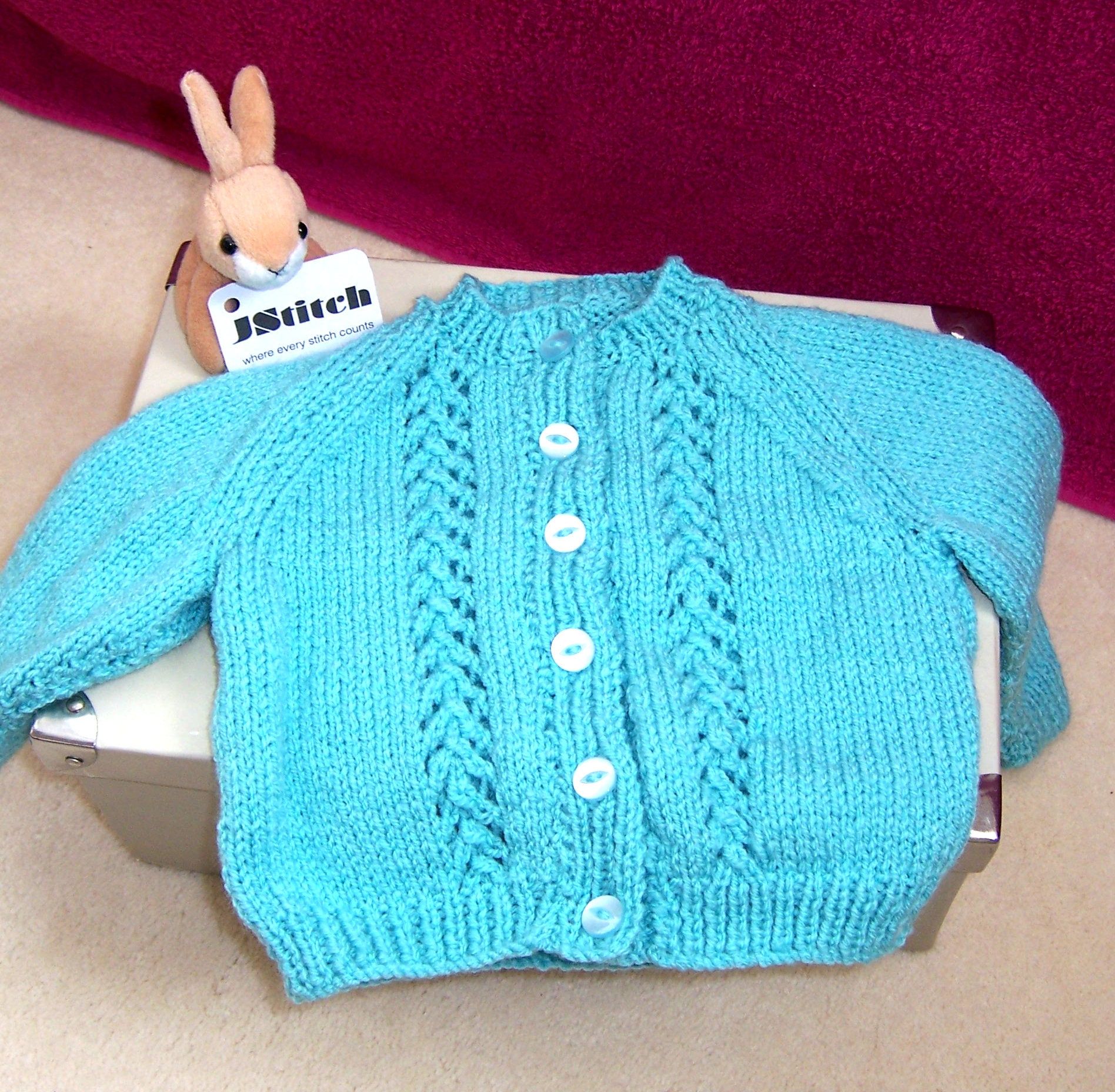 Hand Knitted Cardigan Hand Knitted Set Round Neck Cardigan Etsy UK