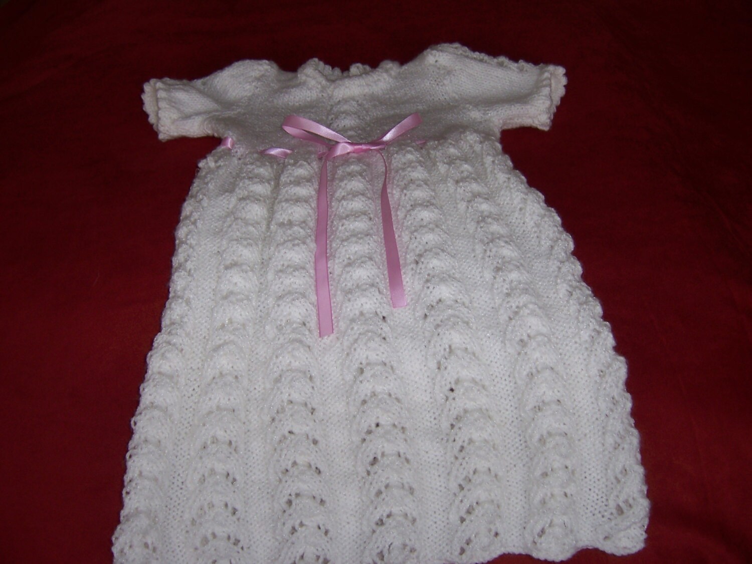 Christening Gown, Hand Knitted Christening Gown, Christening Robe