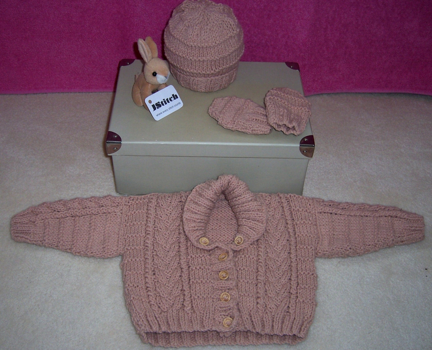 Aran Hand Knitted Cardigan Unisex Cardigan Hand Knitted Hat - Etsy UK