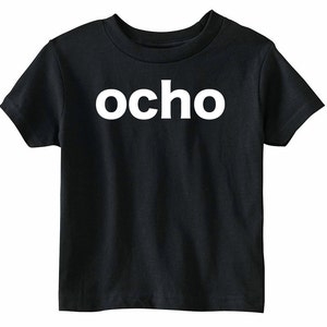 Boys Girls Ocho 8th Birthday Shirt | Party Outfit
