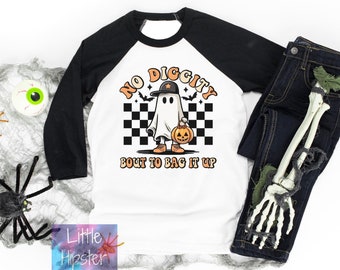 Boys Halloween Shirt | No Diggity Shirt | Kids Halloween Raglan Shirt | Toddler Boys Halloween Baseball Tee | Cute Boys Halloween Tee