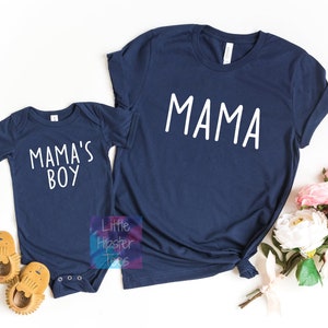 Mama Shirt | Mama's Boy Shirt | Mommy and Me Matching Outfits | New Mom Gift | Mother's Day Gift | Mother Son Set | Boy Mama Shirt