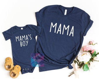 Mama Shirt | Mama's Boy Shirt | Mommy and Me Matching Outfits | New Mom Gift | Mother's Day Gift | Mother Son Set | Boy Mama Shirt