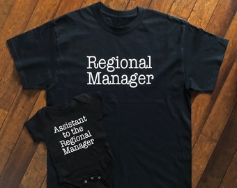 regional manager shirt and onesie