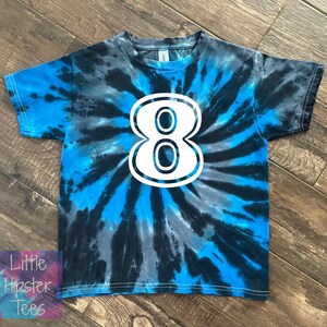 Tie Dye Shirt | 8th Birthday Shirt | Boy Tie Dye Shirt | Girl Tie Dye Shirt | Boys Birthday | Girls Birthday | Personalized Kids Birthday