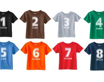 Boys Birthday Shirt | Toddler Boy Birthday Shirt | Number Shirt | Personalized Birthday Shirt | Birthday Number Shirt | Family Reunion Shirt