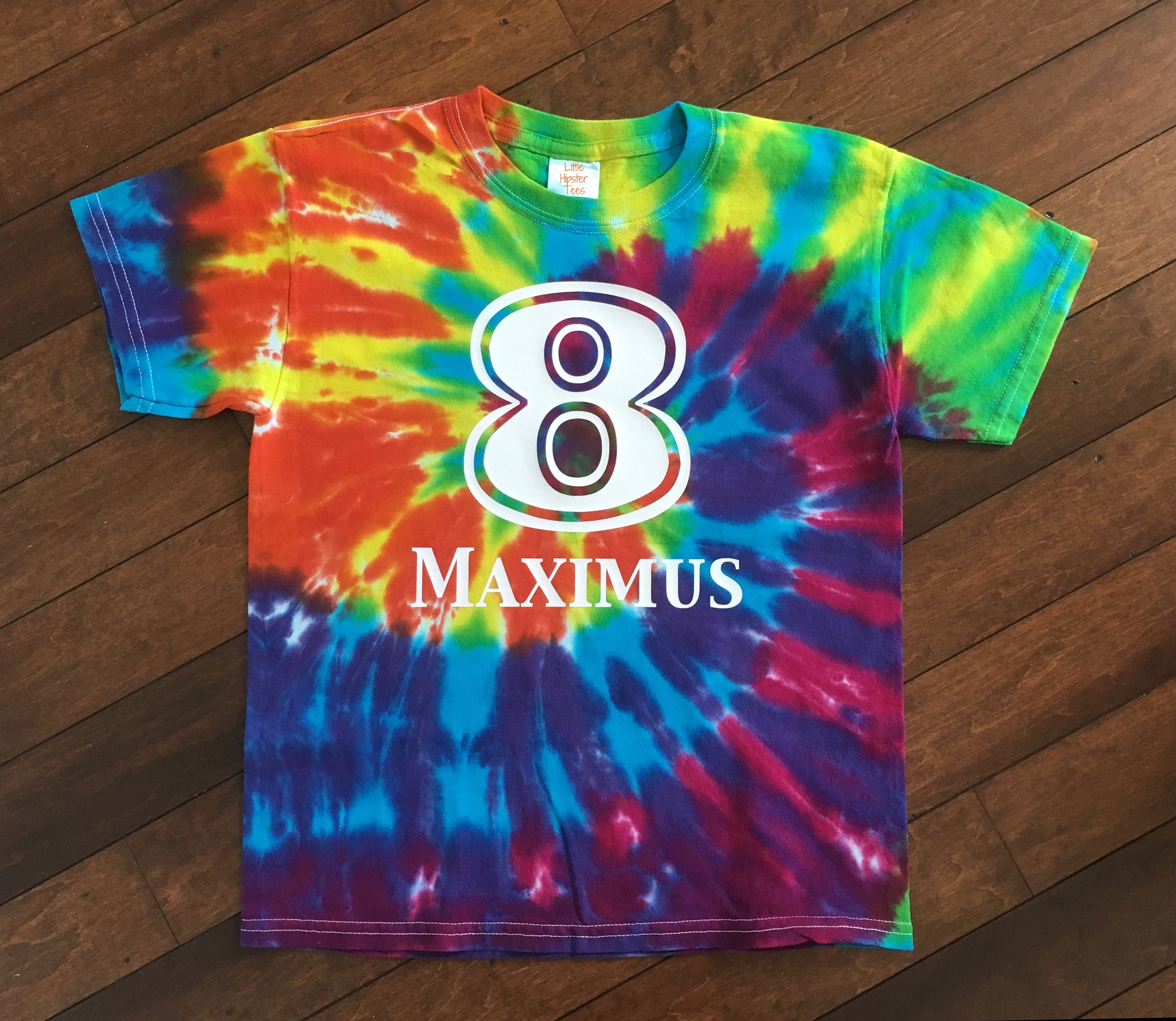 Tie Dye Shirt 8th Birthday Shirt Boy Tie Dye Shirt Girl Etsy