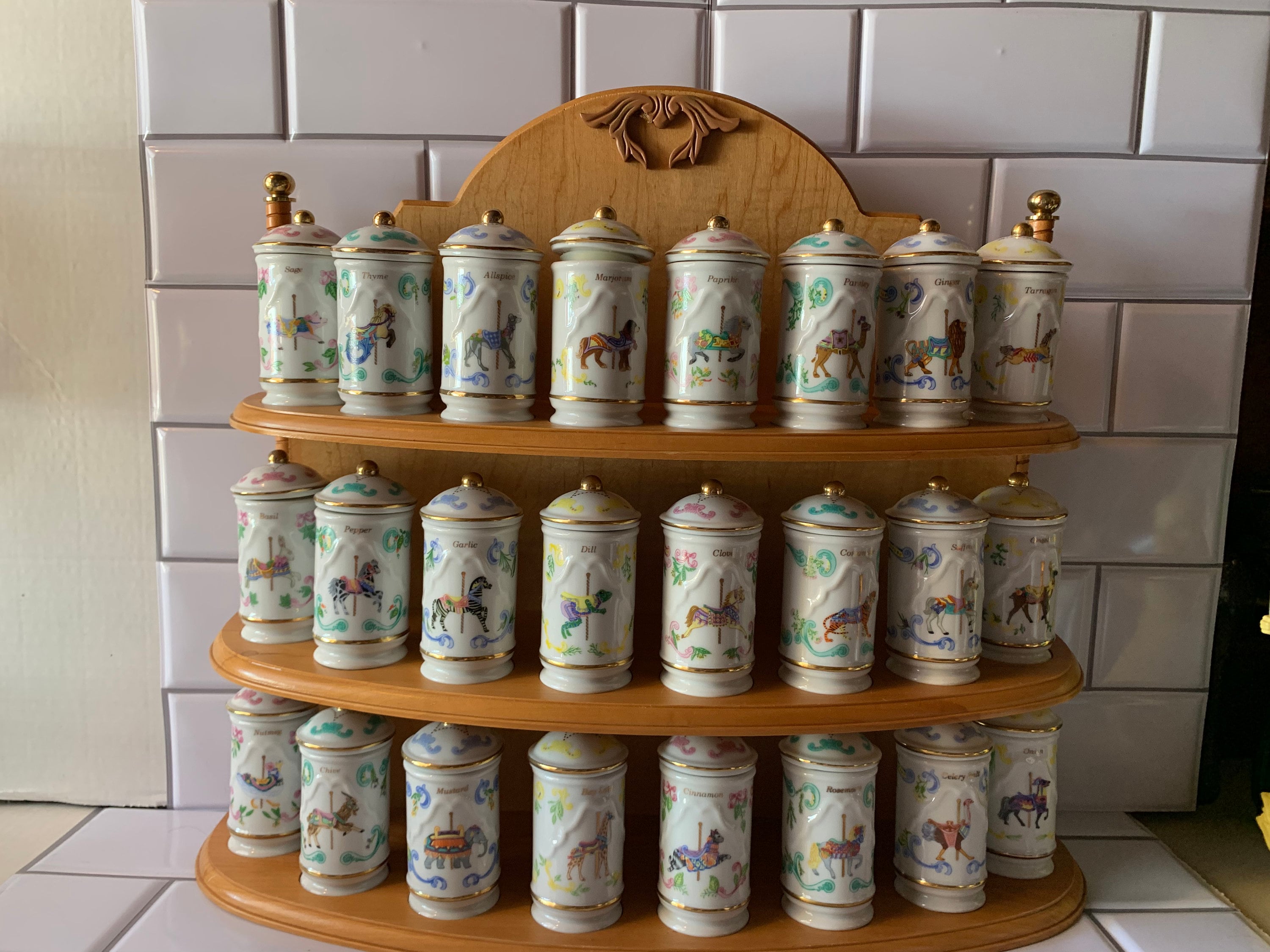 Lenox carousel spice jars hotsell