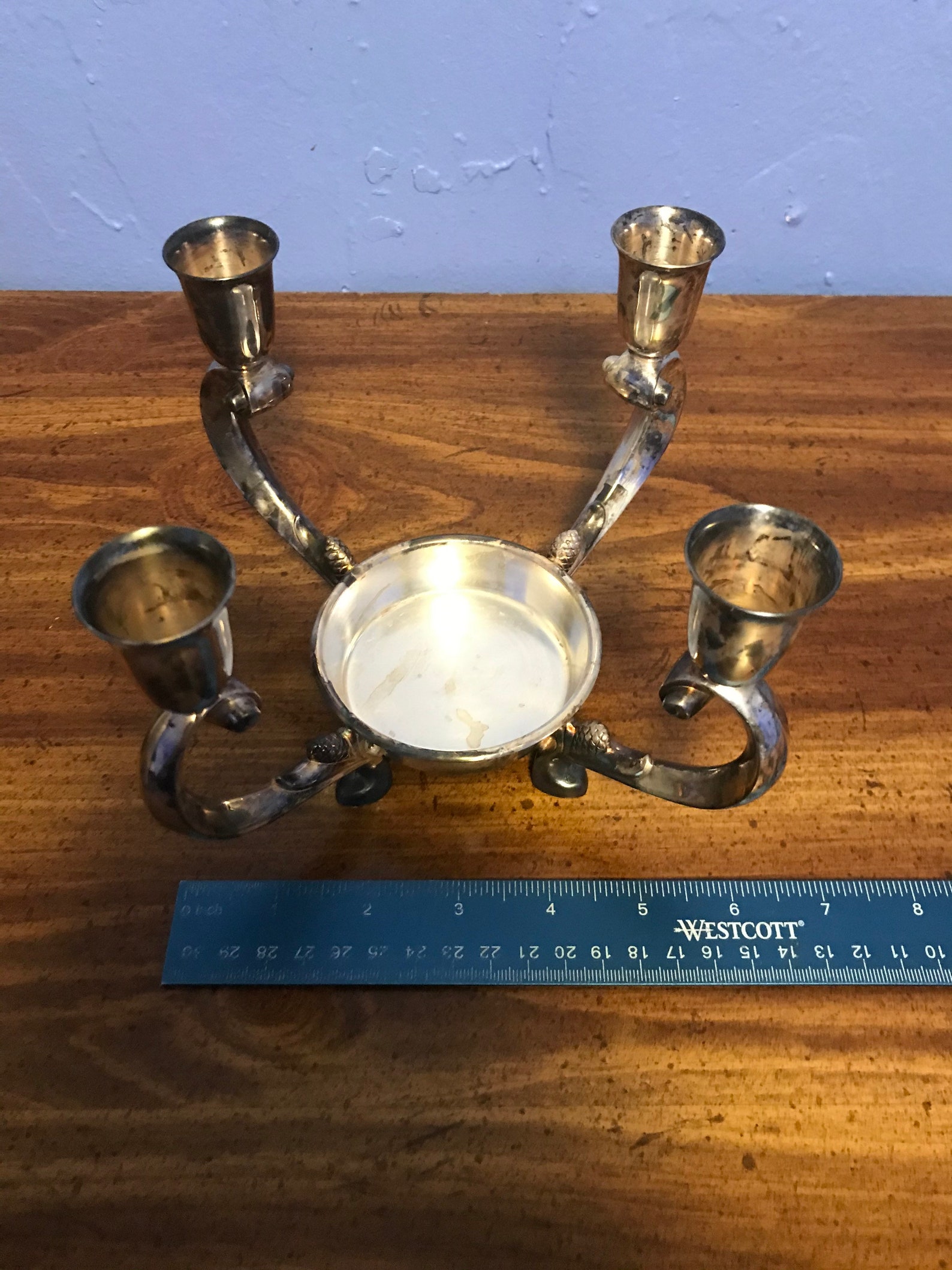 Reed & Barton Candlestick Holder Silver Plate 4 Candle 331 Etsy