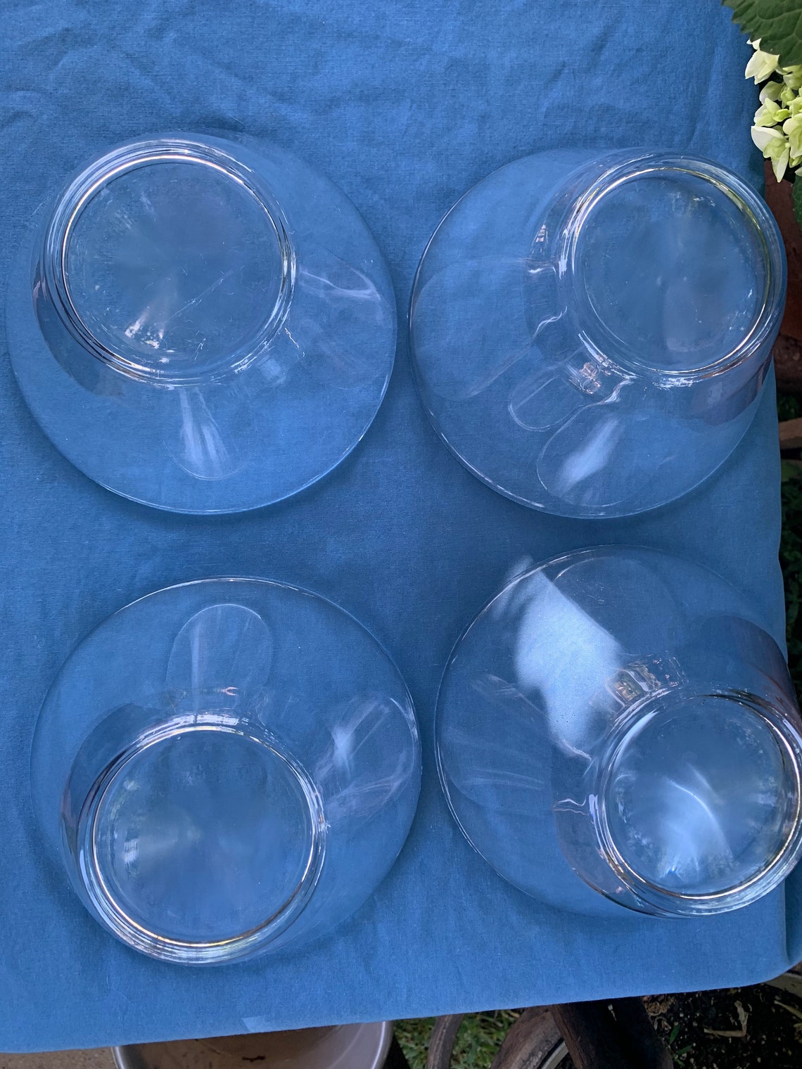 Vintage Clear Glass Large Salad Bowls By K Hagberg M Hagberg Etsy