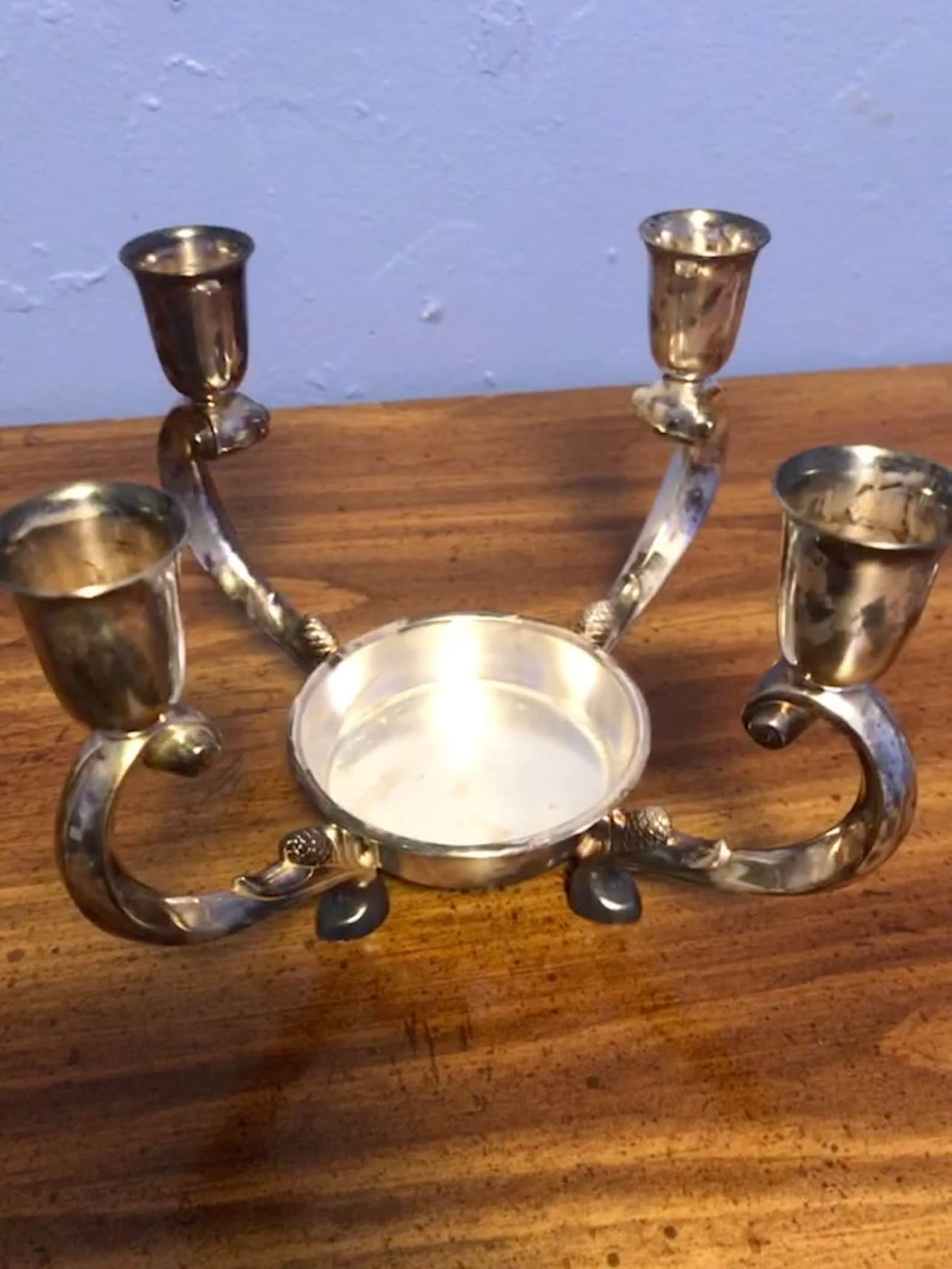 Reed & Barton Candlestick Holder Silver Plate 4 Candle 331 Etsy