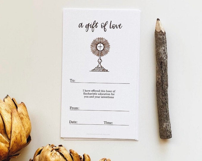 Pack of 5 Prayer Cards/ Eucharistic Adoration/ Prayer Card/ Etsy