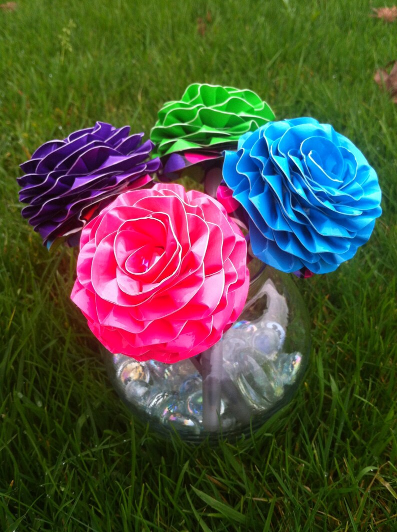 Polka Dot Duct Tape REUSABLE PEN TOPPER Flower Pen Etsy