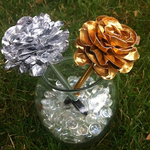 Duct Tape Gold or Silver Pen Flower Rose Reusable Topper