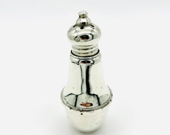 Sterling Silver Salt Shaker by Duchin - Weighted Sterling - Glass Lined 4.5” tall, Duchin sterling silver