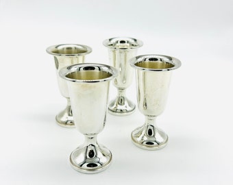 Set of4 STERLING SILVER CORDIALS By Towel - Vintage Mid Century