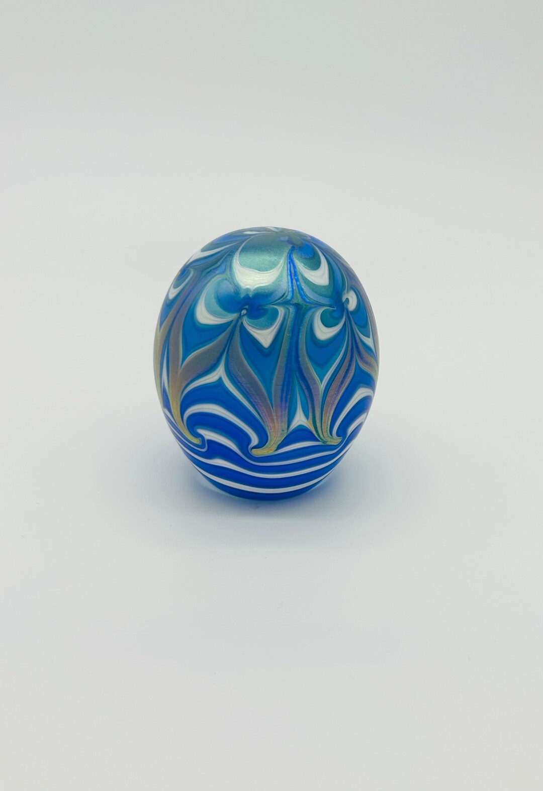 Glass Paperweight Vandermark Art Glass Marble Paperweight Etsy