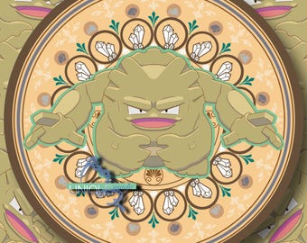 Pokemon Circle Sticker Art Art Art inspiriert von Art Deco