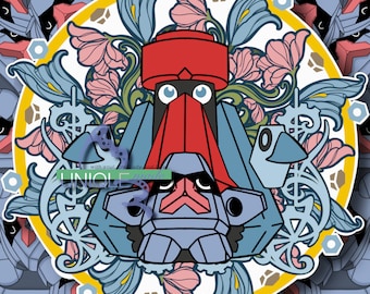 Rock and Steel Type Jugendstil inspiriert Nosepass und Probopass Pokemon Sticker