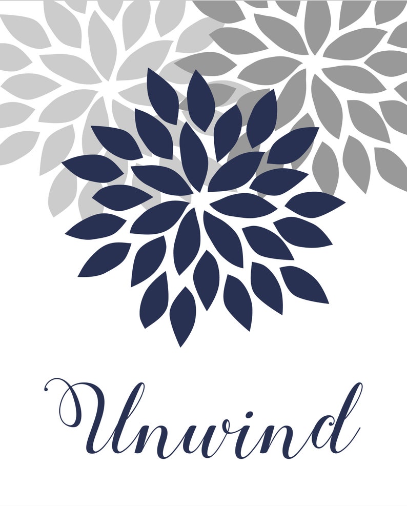 Bathroom Wall Decor Relax Soak Unwind Grey Bathroom Art | Etsy