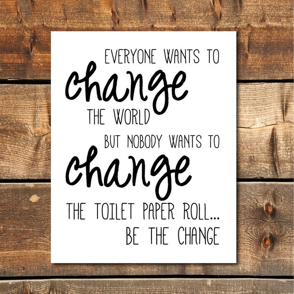 Change Toilet Paper - Etsy