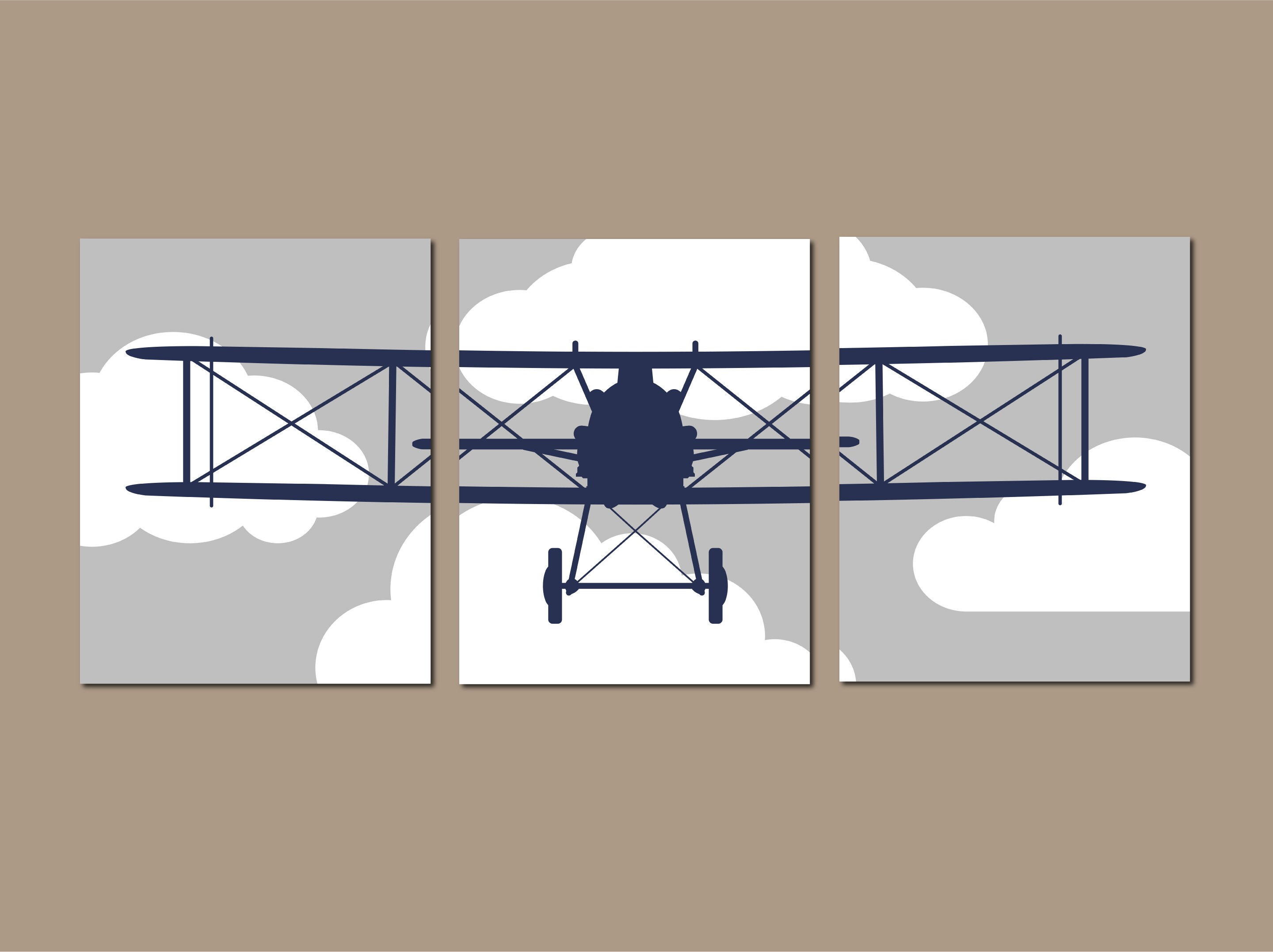 Vintage Airplane Nursery Boys Room Airplane Decor Plane Etsy