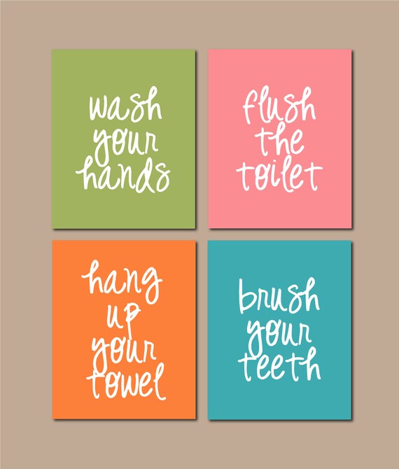 Printable Bathroom Art Kids Bathroom Bathroom Art Wash | Etsy