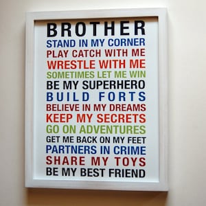 Brothers Wall Art Printable Boys Room Decor Print Big Brother Gift Brothers Printable Big Brother Gift INSTANT DOWNLOAD PRINTABLE