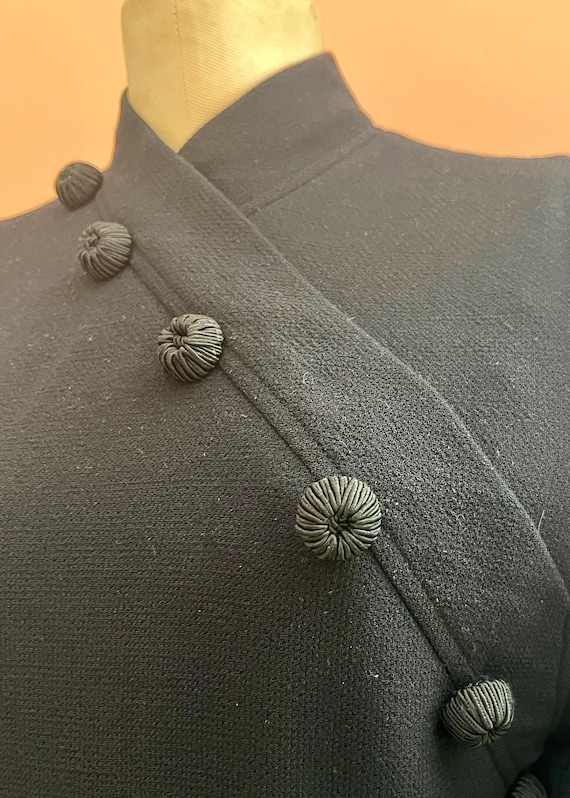 Vintage Oscar de la Renta Black Midi Sheath Dress