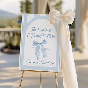 Custom Sweet 16 Sign, The Summer I Sweet 16 Party Decor, Personalized Birthday Poster, The Summer I Turned Sixteen, Teen Birthday Keepsake