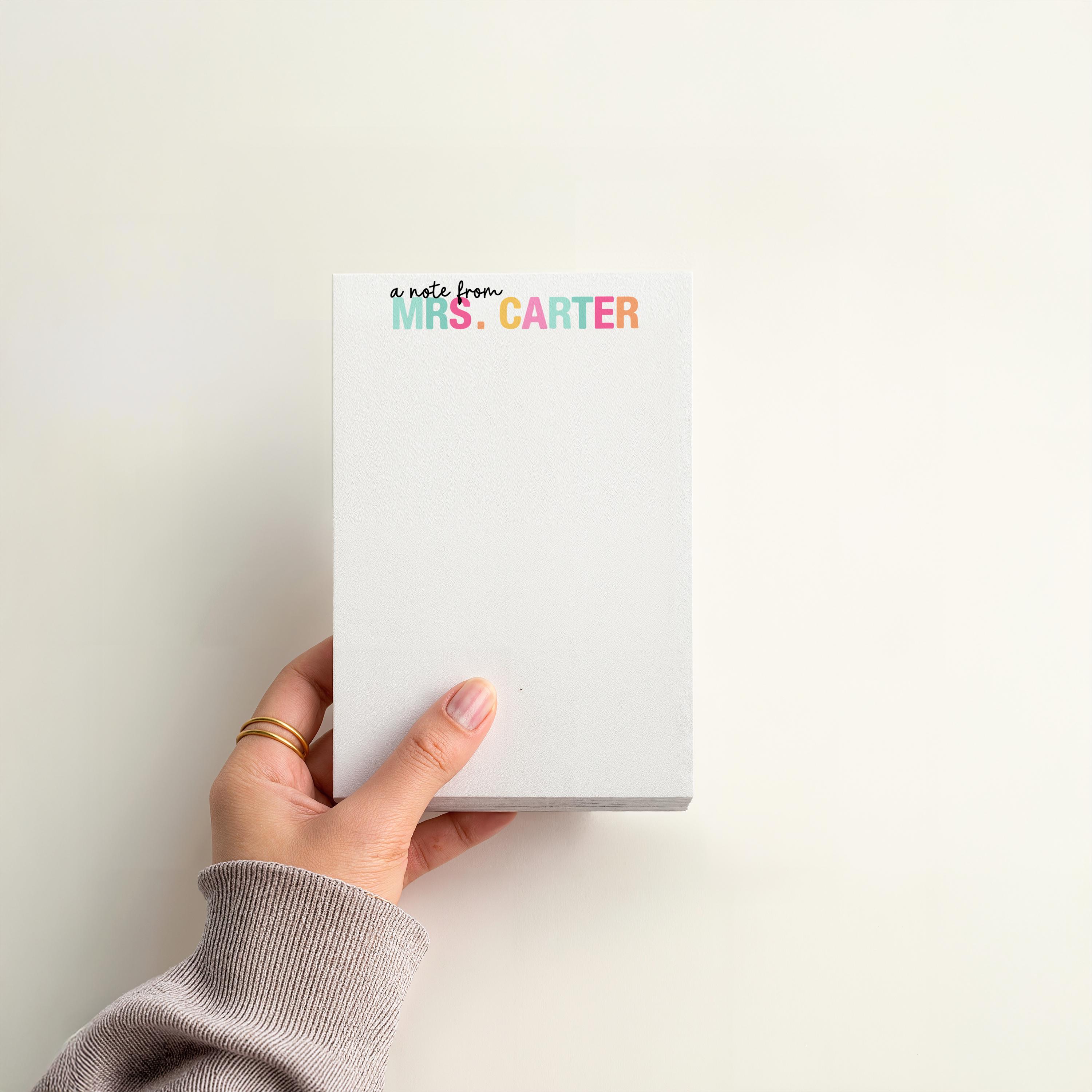 Custom Pastel Notepad, Personalized Notepad, Custom Stationary, Gift ...