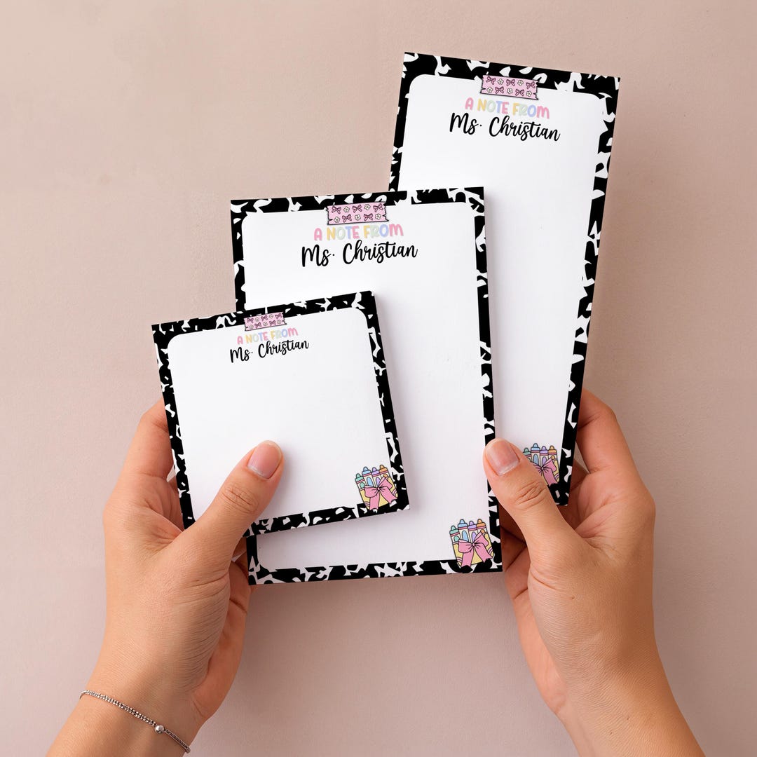 Personalized Teacher Notepad: Custom Composition Notepad, Back to ...