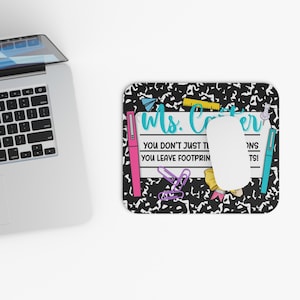 Personalized Teacher Mouse Pad: Composition Notebook Design