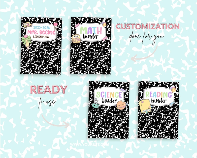 Custom Teacher Binder Covers: Personalized Classroom Organization ...