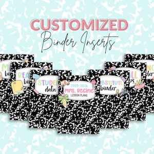 Custom Teacher Binder Covers: Personalized Classroom Organization (Print-Ready)