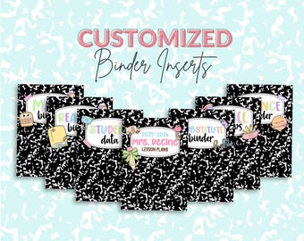 Custom Teacher Binder Covers: Personalized Classroom Organization, Composition Book