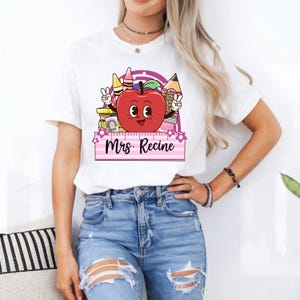 Personalized Teacher Shirt: Floral Pencil Design, Back to School Tee